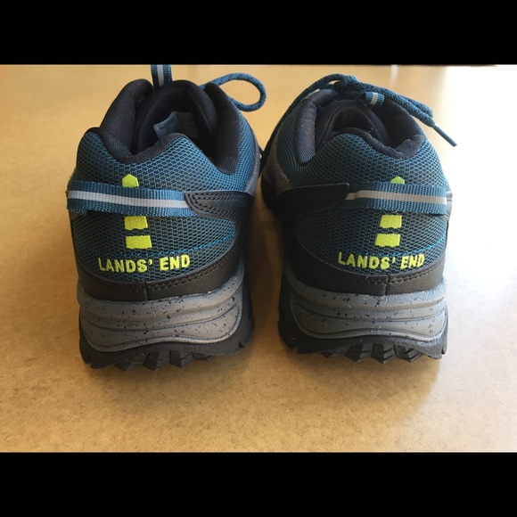 ⭐️10EE wide New Lands’ End men’s trek walking shoes brown & teal green blue - Picture 4 of 9